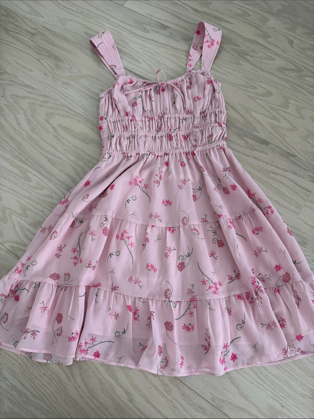 Sunday Best Aritzia Pink Floral Sundress - XS
